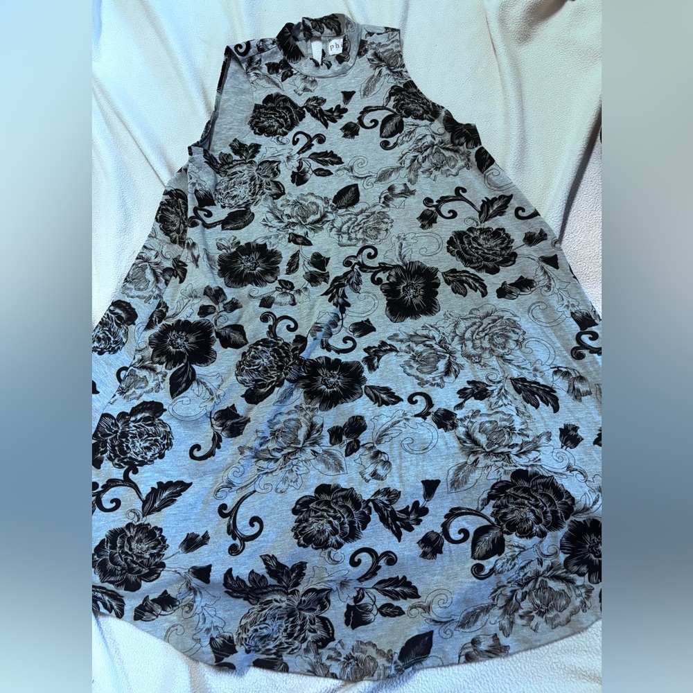 Philosophy Flocked Floral Shift Dress - Women's Small